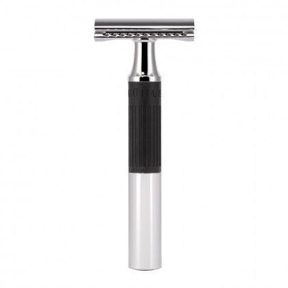 Aparat de ras clasic Safety Razor cu cap cu pieptene inchis si maner de metal Muehle R NEO 06 SR