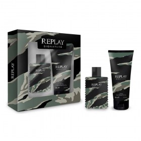 Set cadou Replay Signature for him parfum + sampon de corp